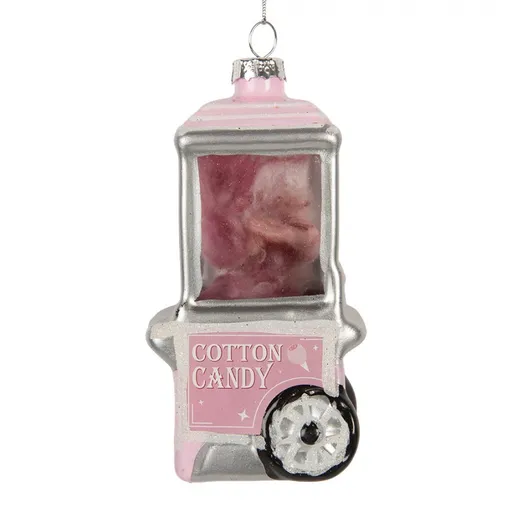 Vánoční ozdoba stroj na cukrovou vatu Cotton Candy - 6*5*11 cm Clayre & Eef