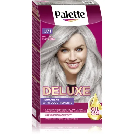 Schwarzkopf Palette Deluxe permanentní barva na vlasy odstín U71 Ledový stříbrný 1 ks