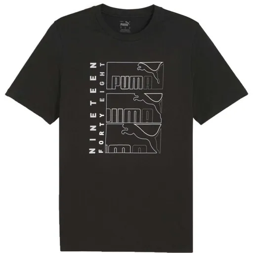 Puma GRAPHIC TRIPLE NO 1 LOGO TEE Pánské triko, černá, velikost