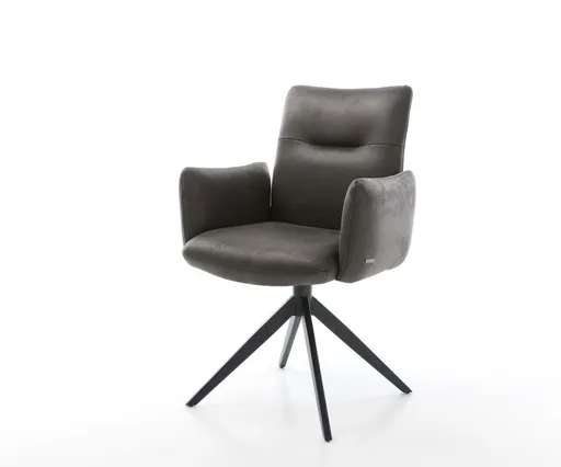 Otočná židle Jova-Flex s područkami Mikrovlákno antracit