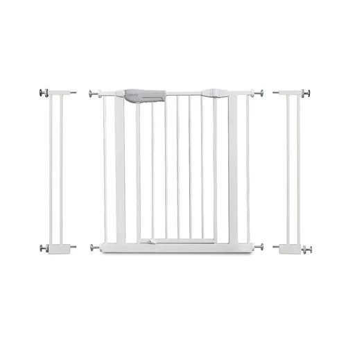 Babify Bezpečnostní zábrana pro děti, bílá, univerzální od 65 do 95 cm, se 2 nástavci a sadou zábradlí