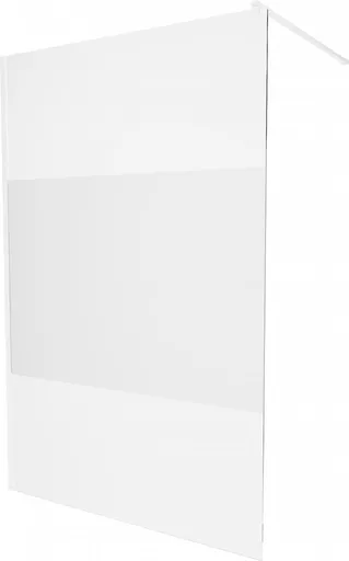 MEXEN/S KIOTO Sprchová zástěna WALK-IN 70 x 200, transparent/dekor 8 mm, bílá 800-070-101-20-35