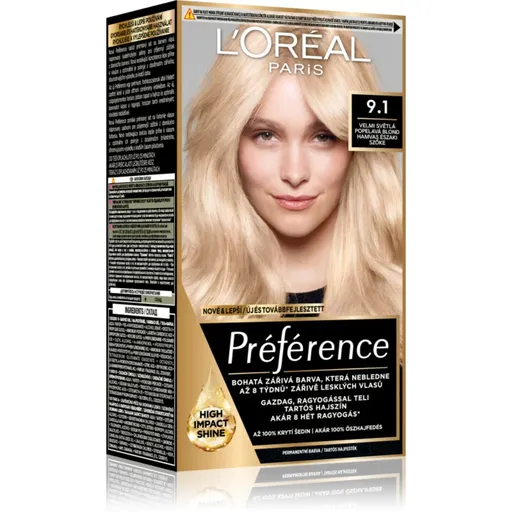 L’Oréal Paris Préférence barva na vlasy odstín 9.1 Viking Light Ash Blonde 1 ks