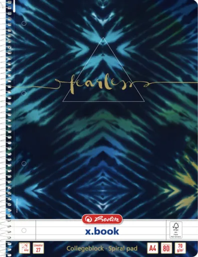 Blok spirálový A4/80 listů, batika