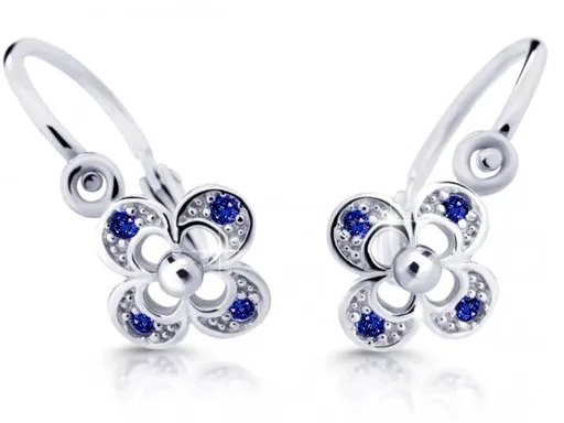 Cutie Jewellery Dětské náušnice z bílého zlata C2200-10-X-2 modrá
