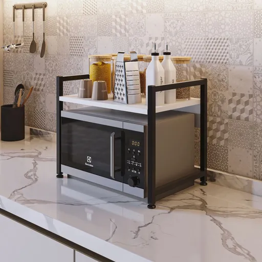 Kuchyňská police Malta - White, Black