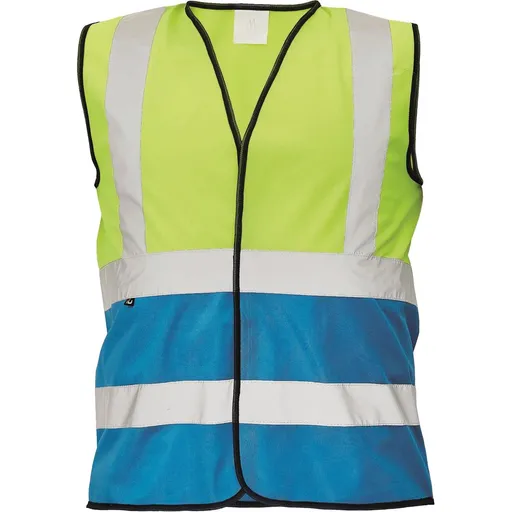 Cerva Reflexní vesta LYNX DUO - Žlutá / královská modrá | 3XL
