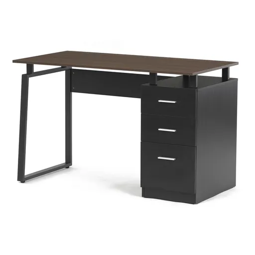 Kancelářský stůl 3218 OAK, černá a ořech