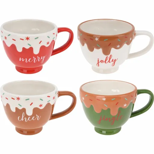 Sada 4 keramických hrnků Frosting 350 ml