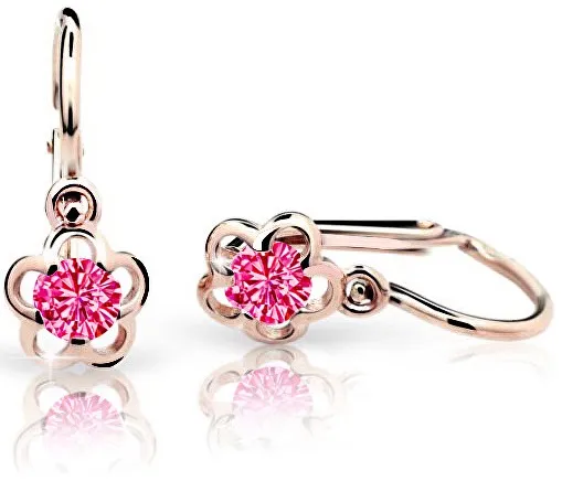 Cutie Jewellery Dětské náušnice C1945-10-X-4 fuchsiová
