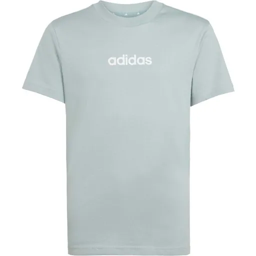 adidas LINEAR TEE 160 J Dětské triko, světle zelená, velikost