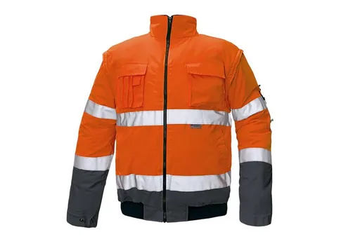 CLOVELLY pilot bunda HV oranž./navy M