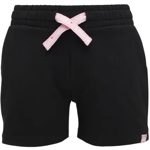 Lewro DARLENE Dívčí úpletové šortky, černá, velikost 140-146