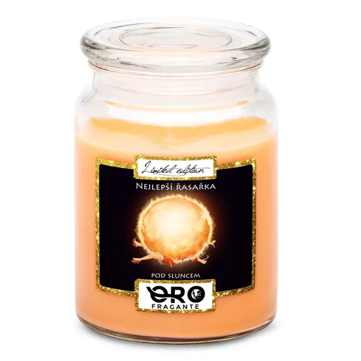 Svíčka Nejlepší řasařka pod sluncem (Vůně svíčky: Tropické ovoce)