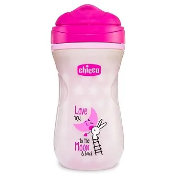 Chicco hrneček Shiny termo floureskujíci s tvrdým pítkem 200 ml, růžový 14 m+ (8058664121502)