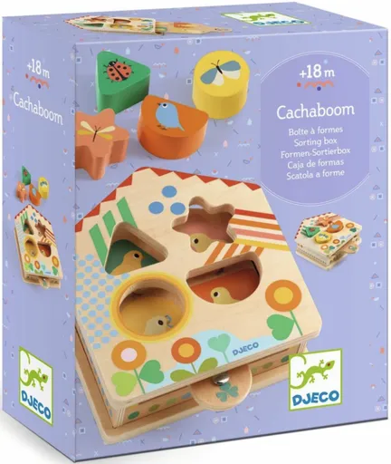 Dřevěný třídicí box - domeček