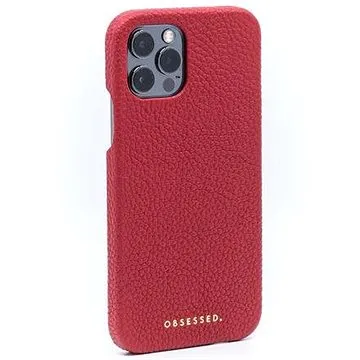 OBSESSED. Kožené pouzdro iPhone 12 Pro červené (746052651103)