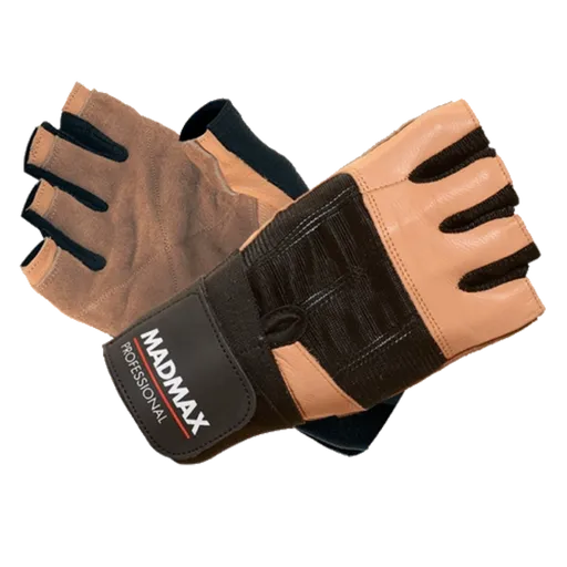 MadMax Rukavice Professional MFG269 hnědé - S