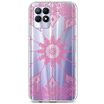 TopQ Kryt Realme 8i silikon Pink Mandala 69806 (Sun-69806)