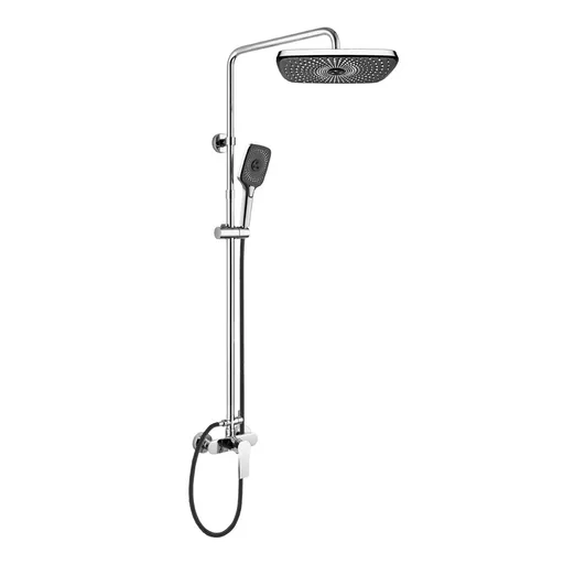 Mereo Dita sprchová baterie s talířovou hranatou  sprchou, černá CBE60104SGD