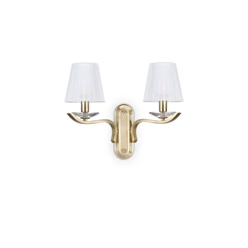 Nástěnné svítidlo Ideal Lux Pegaso AP2 ottone satinato 197708 E14 2x40W mosazné