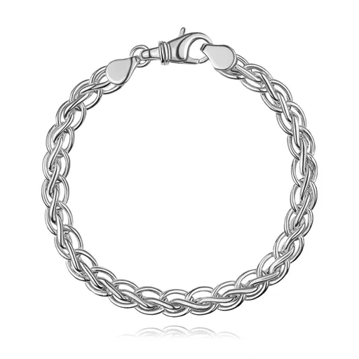 Stříbrný náramek 925 s propletenými oválnými očky