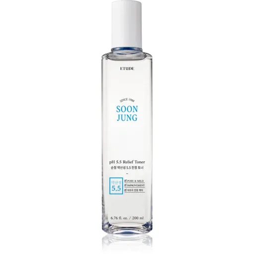 ETUDE SoonJung pH 5.5 Relief Toner zklidňující pleťové tonikum pro regeneraci a obnovu pleti 200 ml