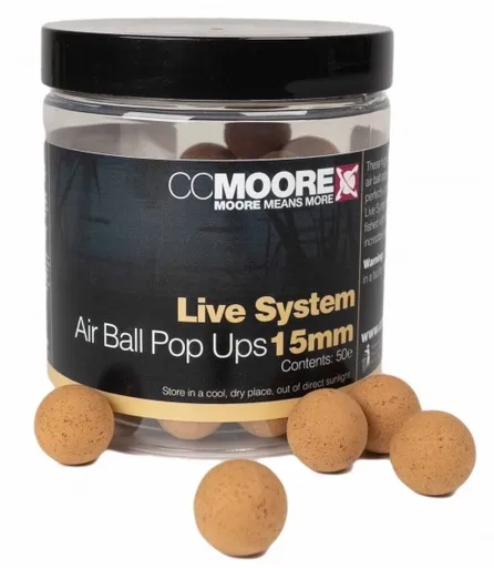Cc moore plovoucí boilie live system air ball pop up extra plovoucí - 15 mm 50 ks