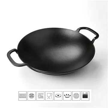 LAVA METAL Litinová pánev "wok" 38 cm (LVECOWOK38K0)