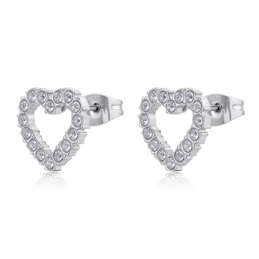S'Agapõ Blyštivé náušnice srdíčka s krystaly Twinkle SWN21