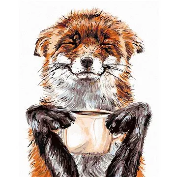 Malování podle čísel - Liška a káva (Holly Simental) (HRAbz33126nad)