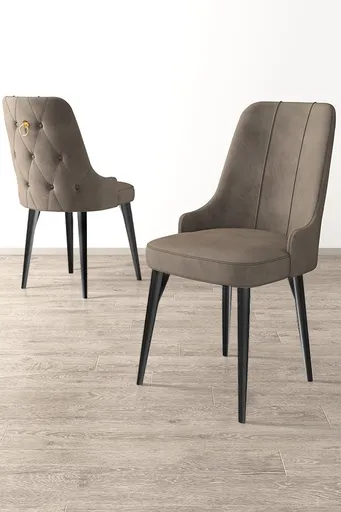 Sada židlí (4 kusy) Newa - Cappuccino, Black