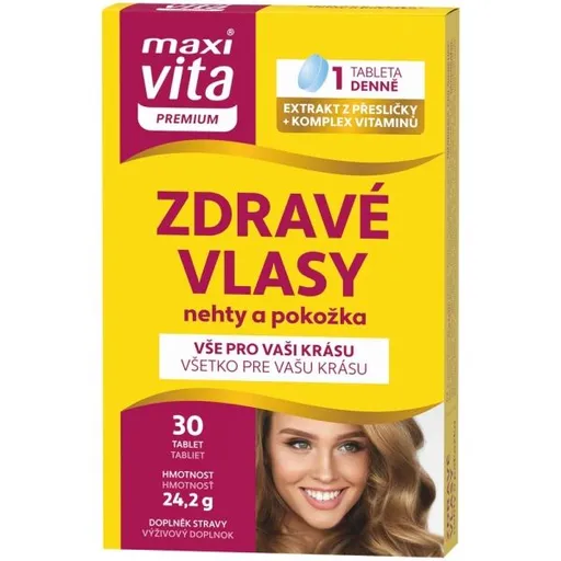 VITAR MAXI VITA PREMIUM ZDRAVÉ VLASY, NEHTY 30 TAB Doplněk stravy, , velikost