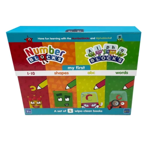 Numberblocks and Alphablocks: My First Numbers and Letters Set (4 wipe-clean books with pens included) - Numberblocks, Alphablocks