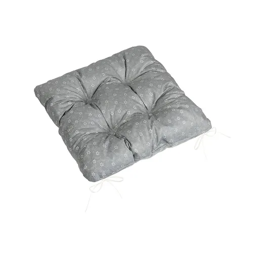 Bellatex Sedák Adéla prošívaný Pnoucí kvítek šedá, 40 x 40 cm