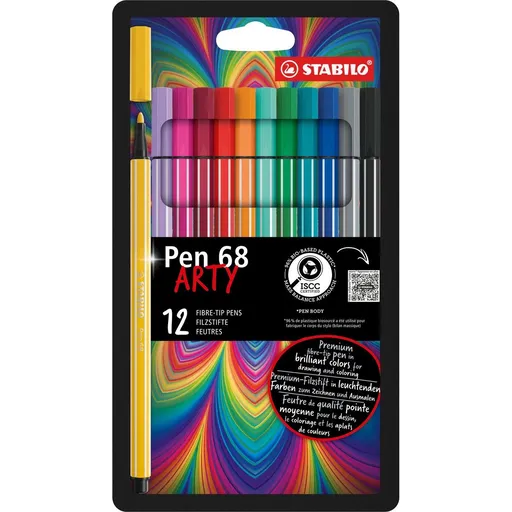 STABILO 6812-1-20 ARTY Prémiový vláknový fix   Pen 68, 12 ks pouzdro