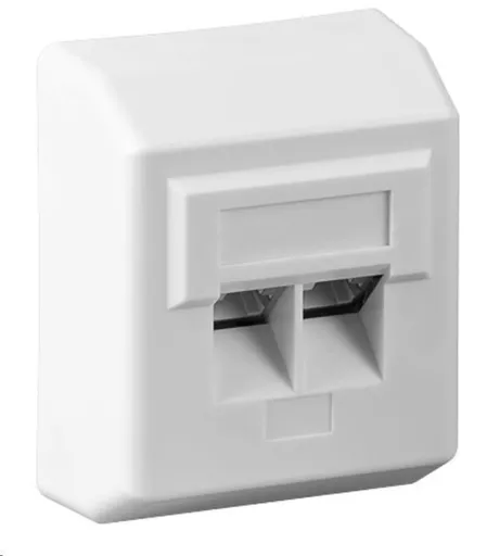 PREMIUMCORD Zásuvka 2xRJ45 na omítku, UTP Cat5e