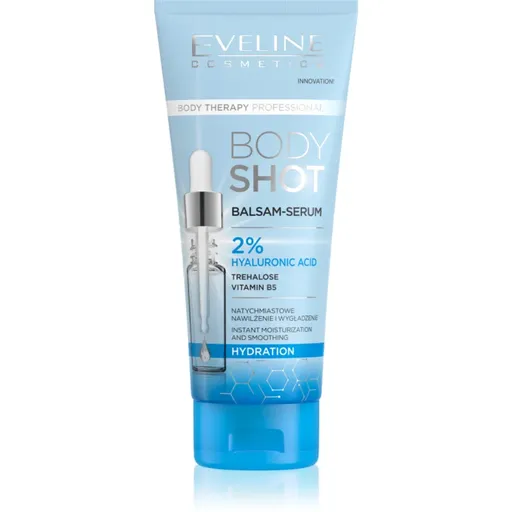 Eveline Cosmetics Body Shot 2% Hyaluronic Acid hloubkově hydratační balzám pro suchou pokožku 200 ml