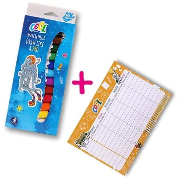 #COOL BY VICTORIA Temperové barvy, 12 ks + DÁREK Rozvrh hodin (COOLSET3CZ)