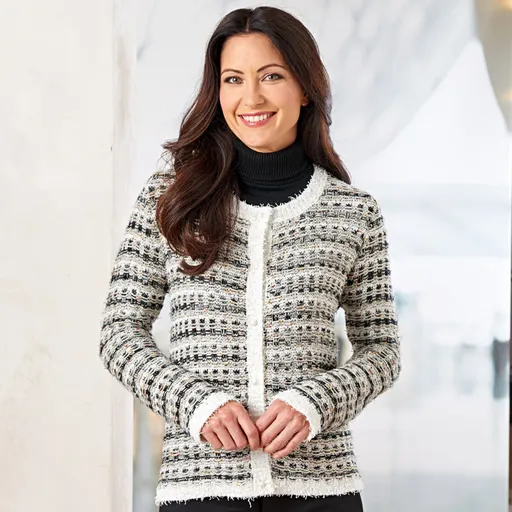 Pletený propínací svetr