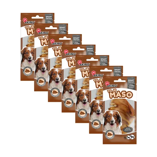 Akinu Vepřové sušené ucho pamlsek pro psy 7 x 1 ks