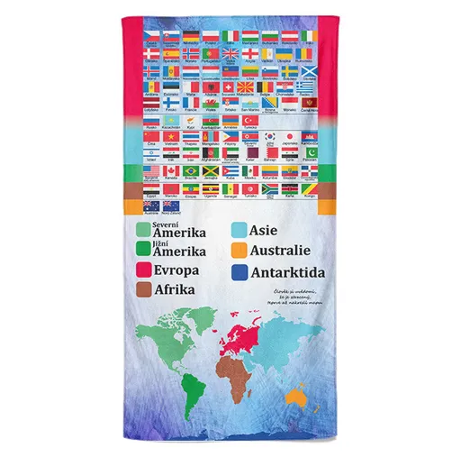Osuška Nejdůležitější vlajky (Velikost osušky: 70x140cm)