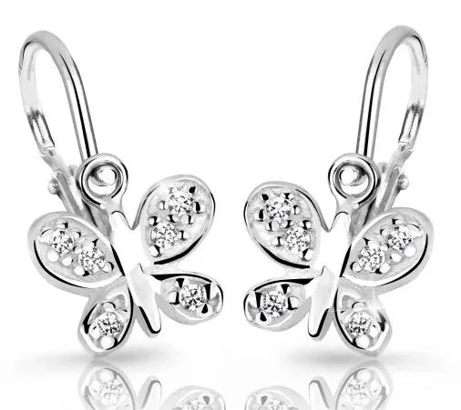 Cutie Diamonds Dětské zlaté náušnice Motýlci s brilianty DC2748-10-10-X-2