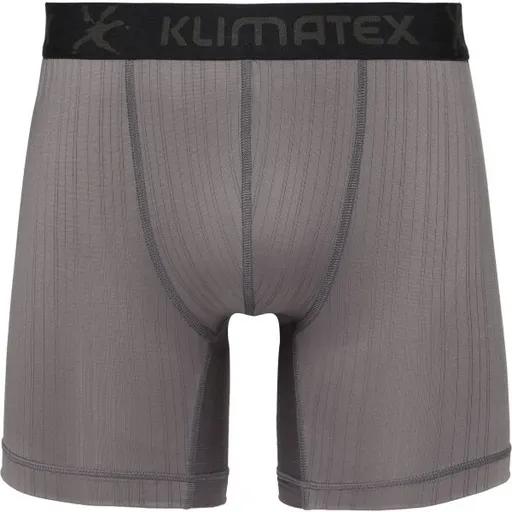 Klimatex RUNE MID SILKTOUCH Pánské funkční boxerky, šedá, velikost