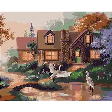 Zuty - Malování podle čísel - VOLAVKA V POTOCE (D. RUSTY RUST), 80x100 cm, vypnuté plátno na rám (HRAmmb02925nad)