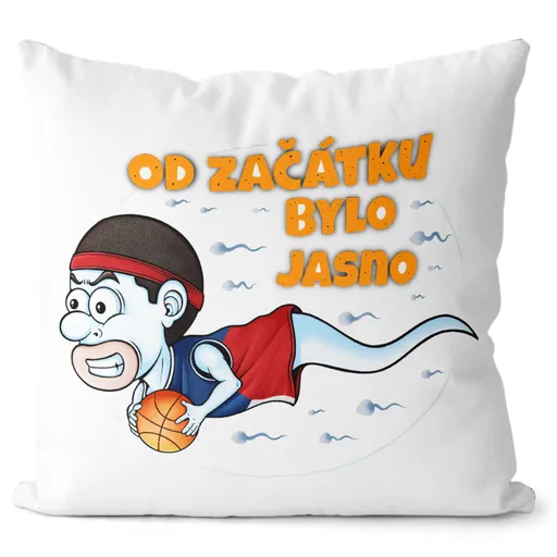 Polštář Basketbalová spermie (Velikost: 55 x 55 cm)