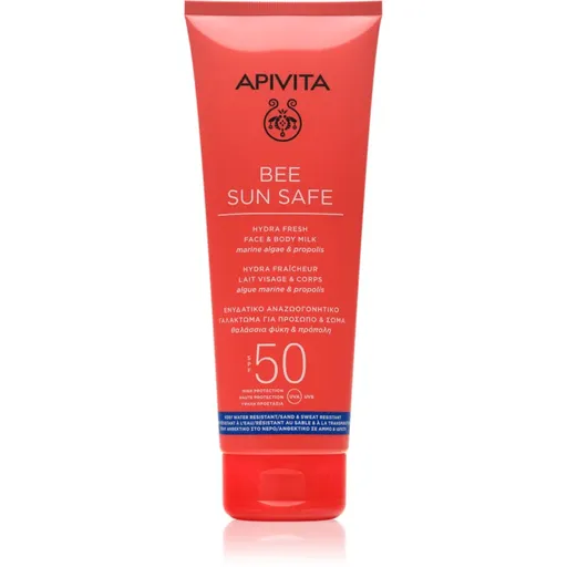 Apivita Bee Sun Safe Hydra Fresh Milk SPF50 opalovací mléko na obličej a tělo SPF 50 200 ml