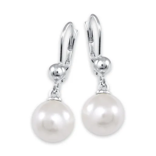 Soliter Stříbrné náušnice se syntetickými perlami 438 001 01726 04