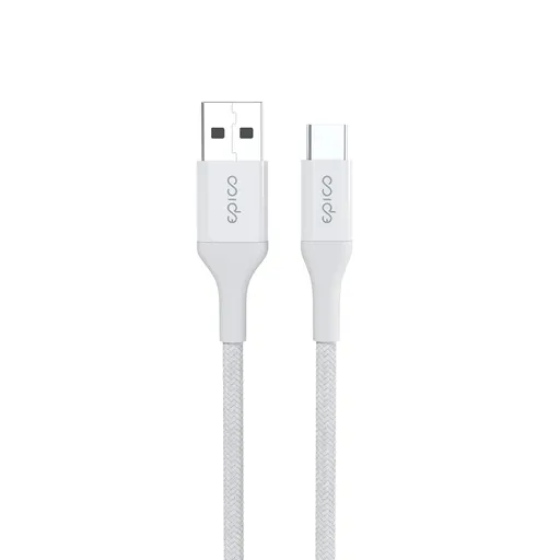 Epico Braided Cable 1,2m USB-C to USB-A - bílá