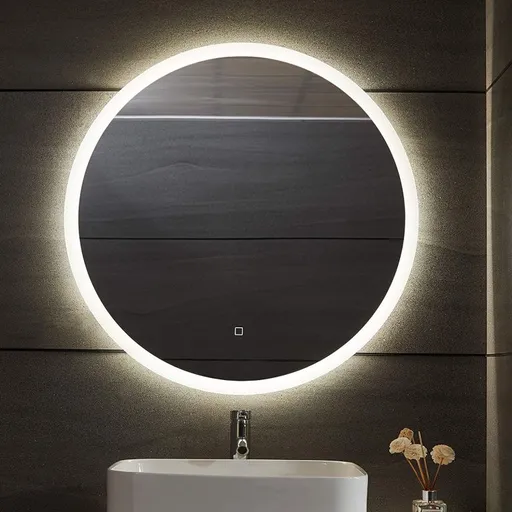 Aquamarin Koupelnové LED zrcadlo kulaté, 80 cm 86957